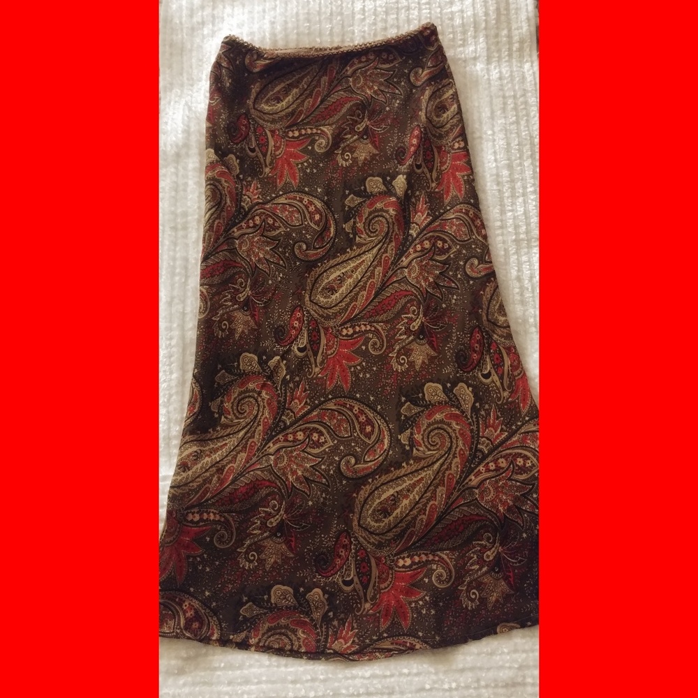 Paisley Print Skirt